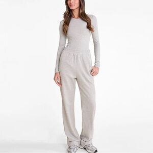 Nuuds Heather Grey Wide Sweatpants Sz XS